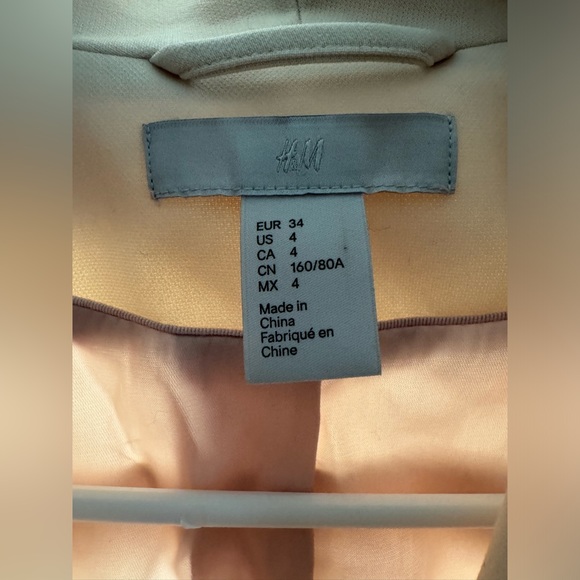 H&M elegant beige belt tie/ zip up spring trench jacket - Picture 4 of 5